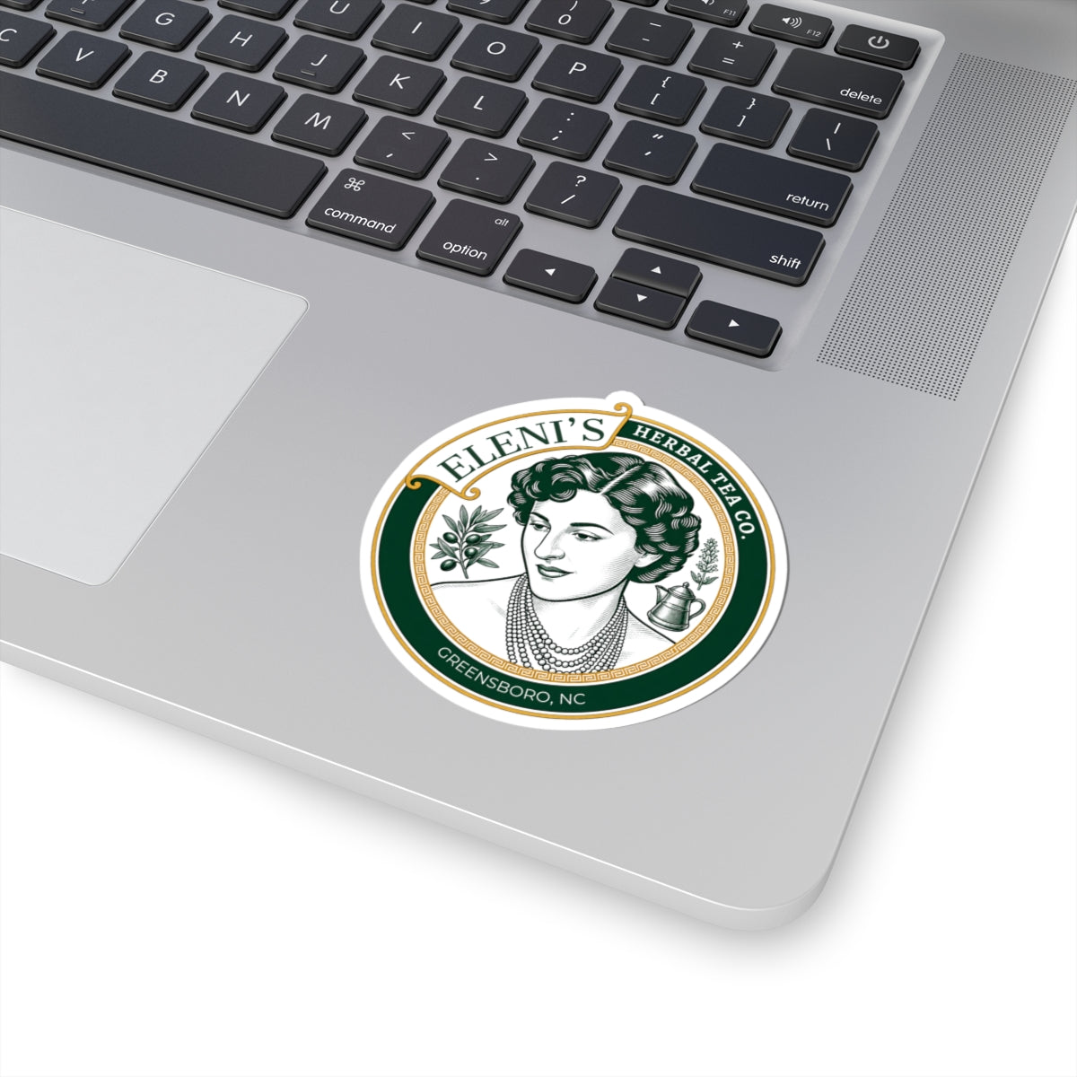 Eleni’s Herbal Tea Co. Vintage Logo Sticker — Kiss-Cut Round Sticker