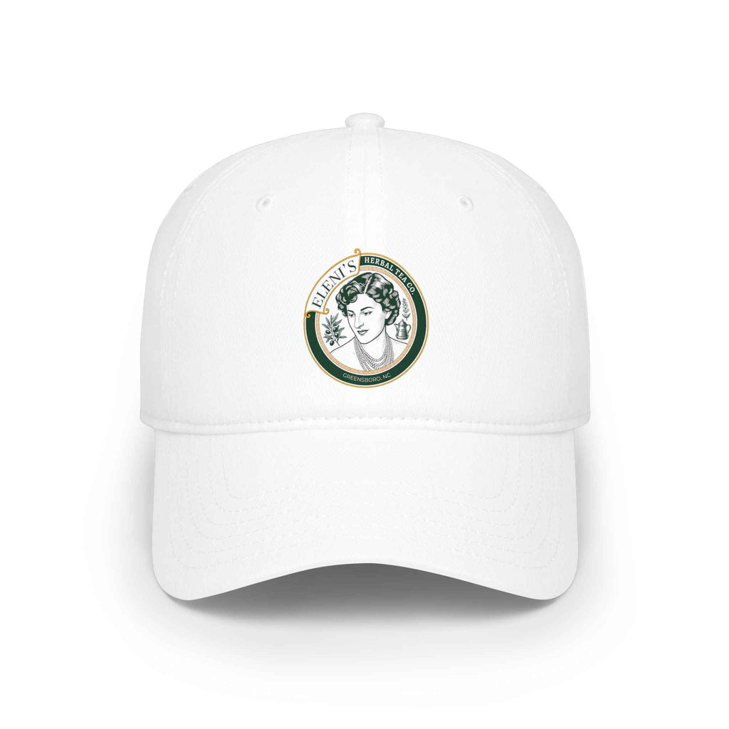 Low Profile Baseball Cap — Vintage Floral Portrait Embroidered Hat