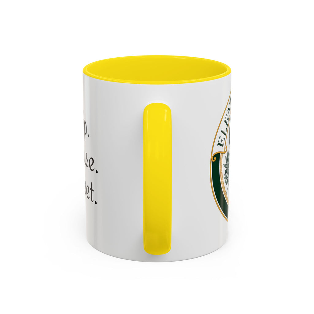 Sip. Pause. Reset. Coffee Mug — Motivational Accent Mug (11/15 oz)
