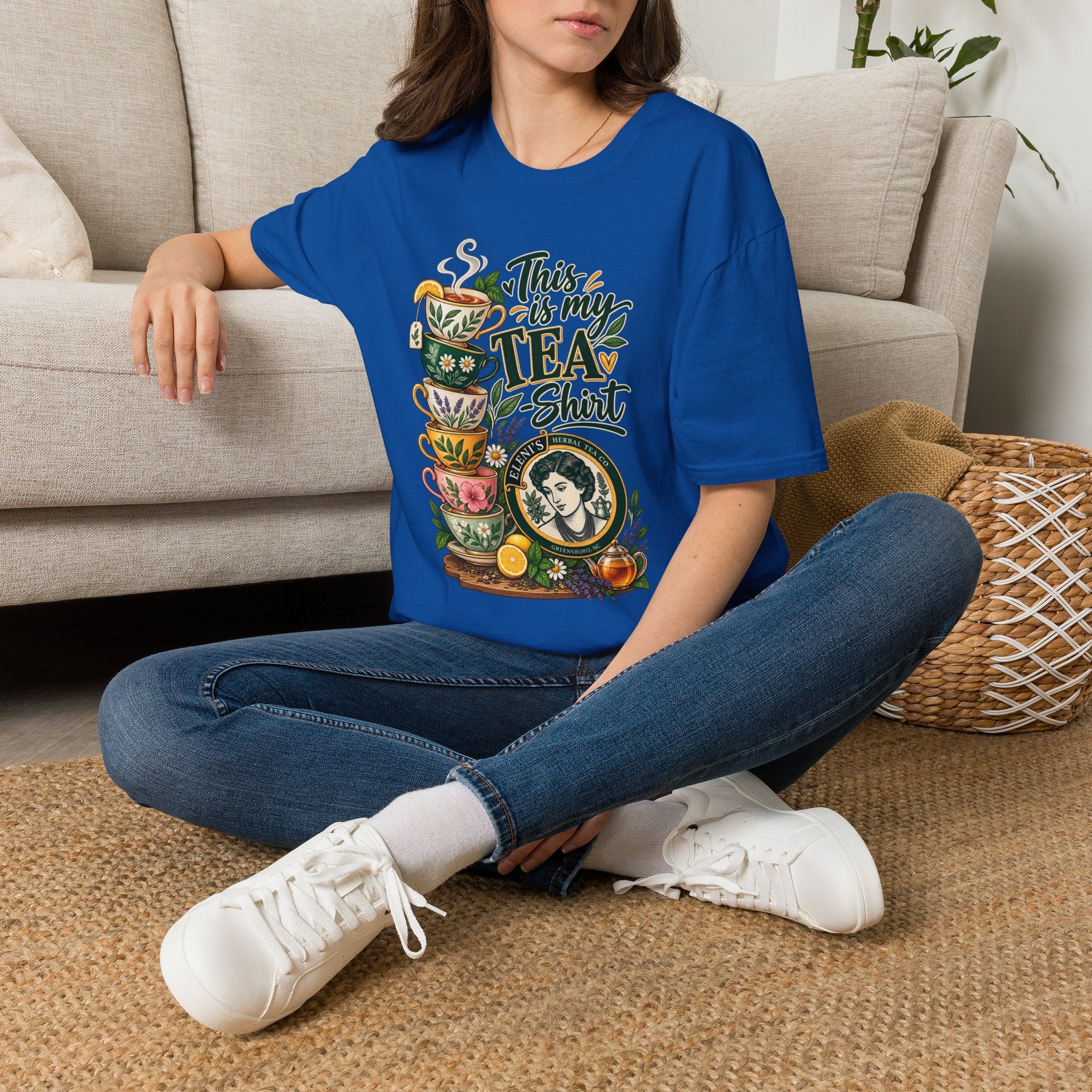 This Is My Tea Shirt T-Shirt — Cute Stacked Teacups Graphic Tee for Tea Lovers