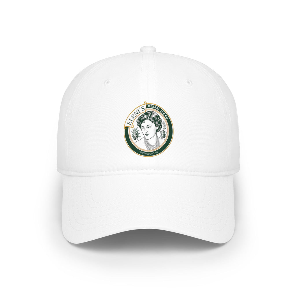 Low Profile Baseball Cap — Vintage Floral Portrait Embroidered Hat