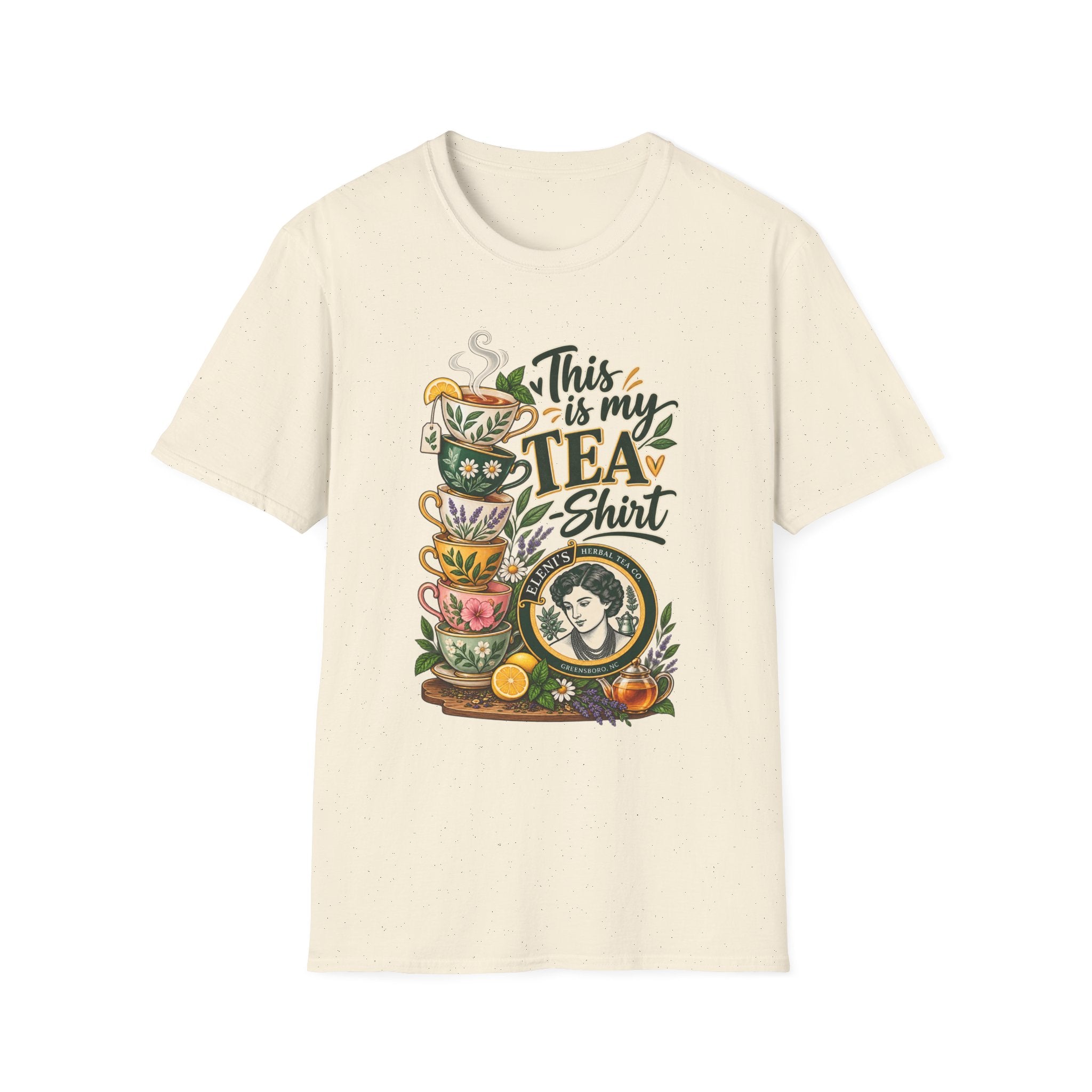 This Is My Tea Shirt T-Shirt — Cute Stacked Teacups Graphic Tee for Tea Lovers