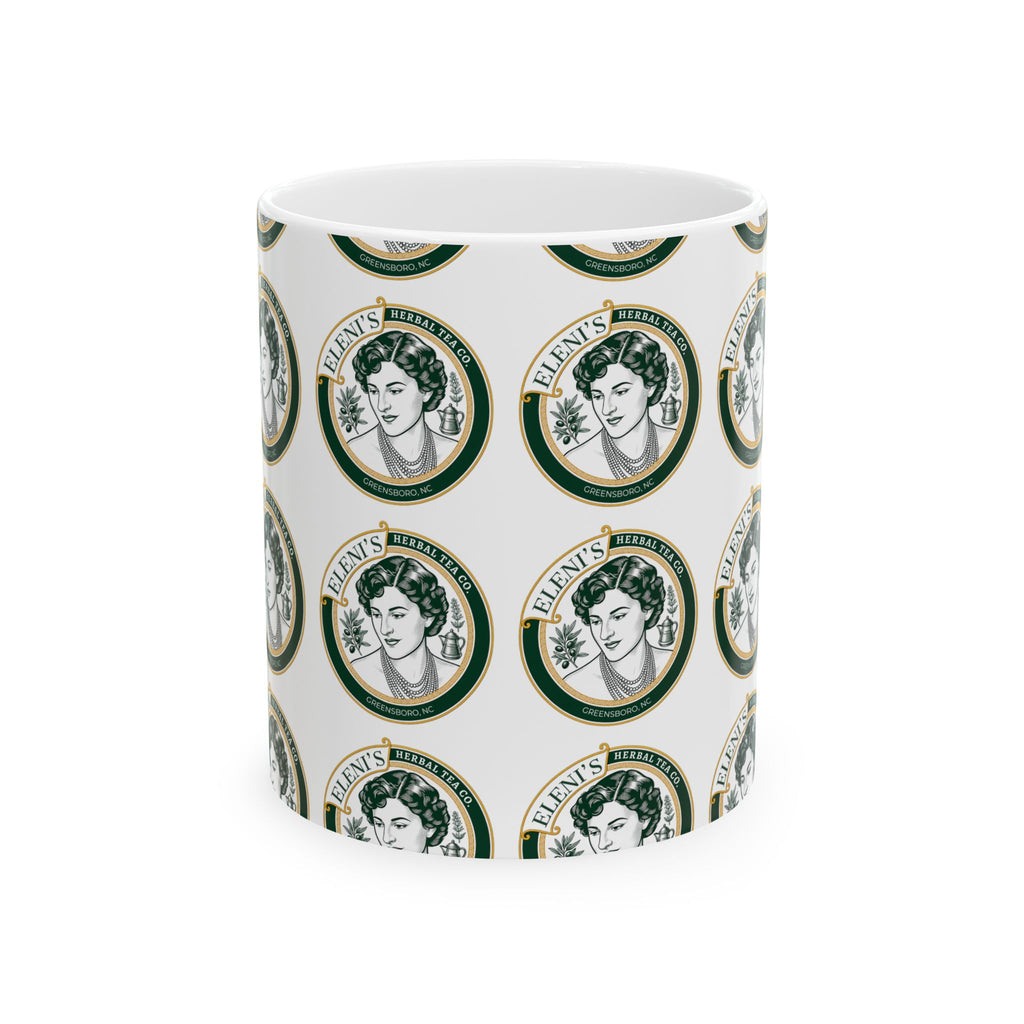 Vintage Athena Coin Pattern Ceramic Mug (11oz & 15oz)