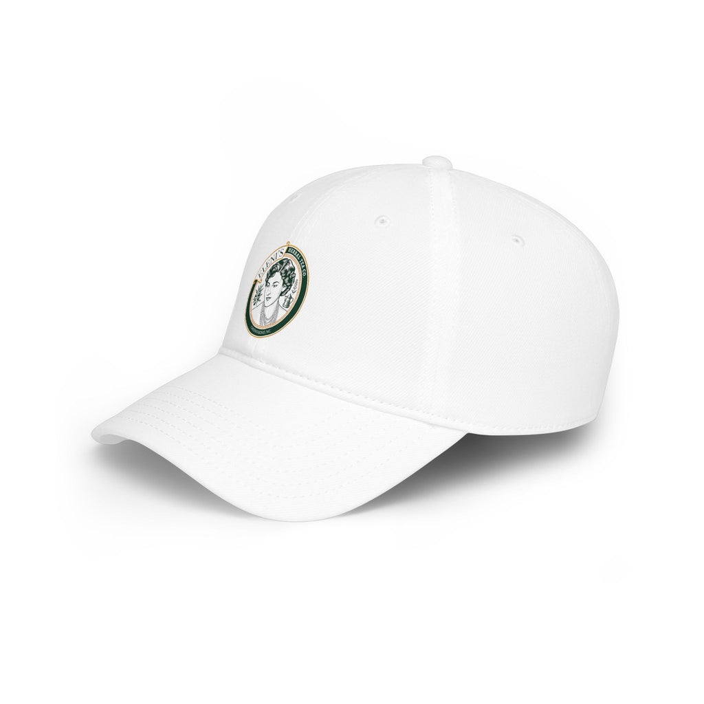 Low Profile Baseball Cap — Vintage Floral Portrait Embroidered Hat