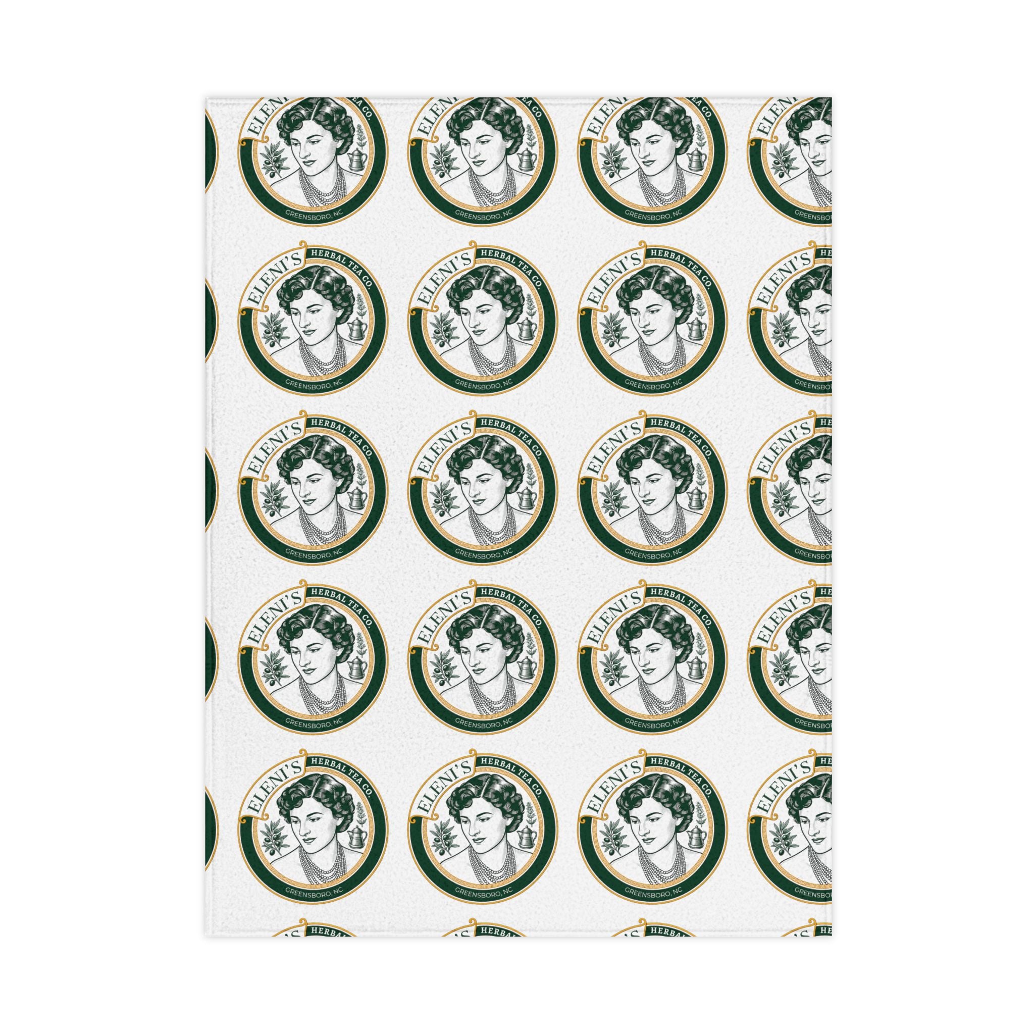 Toddler Blanket — Vintage Circle Portrait Pattern Soft Cozy Baby Throw