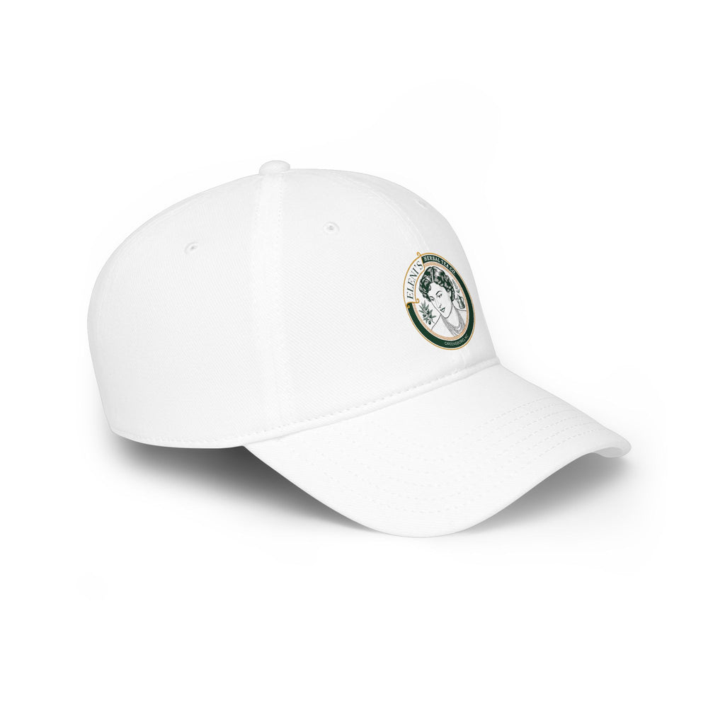 Low Profile Baseball Cap — Vintage Floral Portrait Embroidered Hat