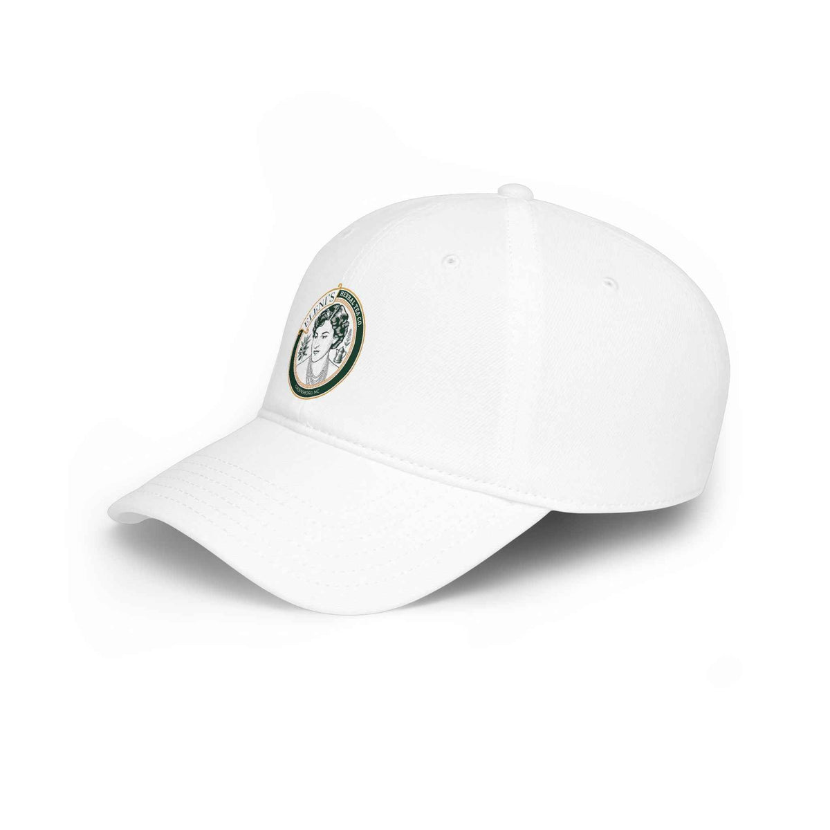 Low Profile Baseball Cap — Vintage Floral Portrait Embroidered Hat
