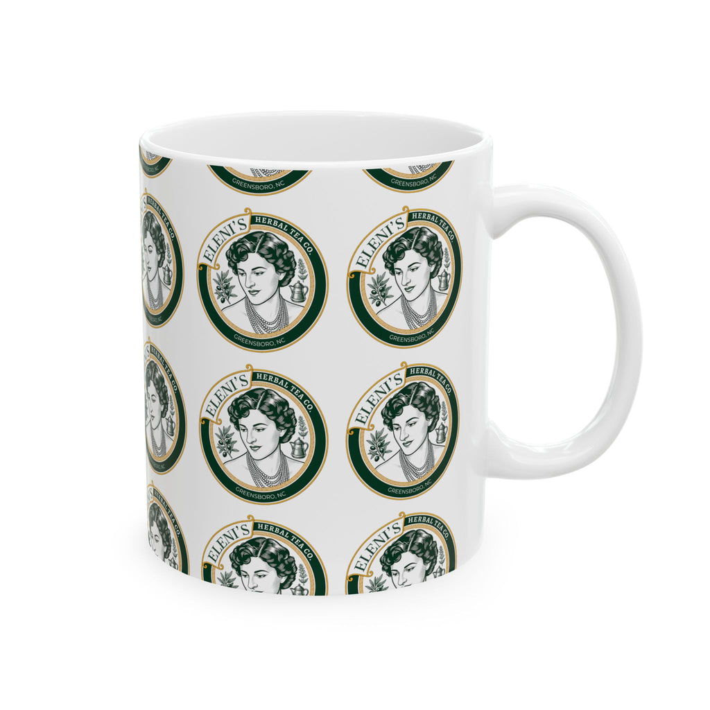 Vintage Athena Coin Pattern Ceramic Mug (11oz & 15oz)