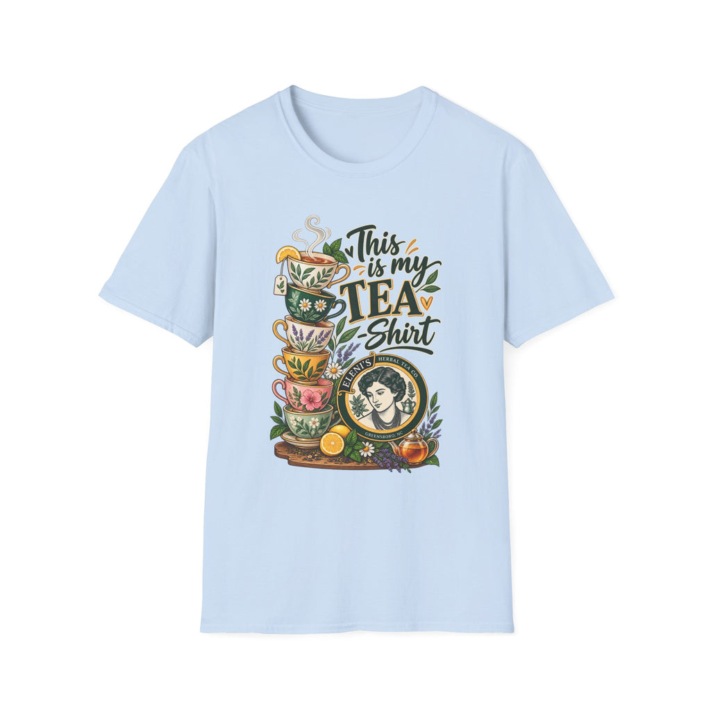 This Is My Tea Shirt T-Shirt — Cute Stacked Teacups Graphic Tee for Tea Lovers