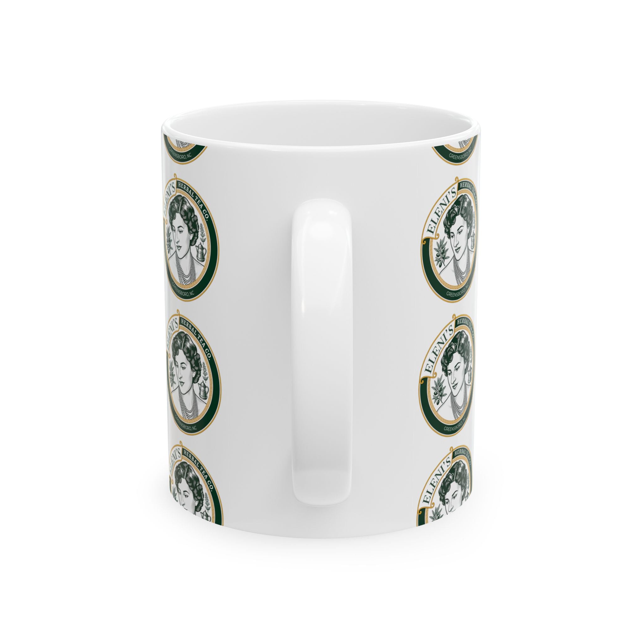 Vintage Athena Coin Pattern Ceramic Mug (11oz & 15oz)