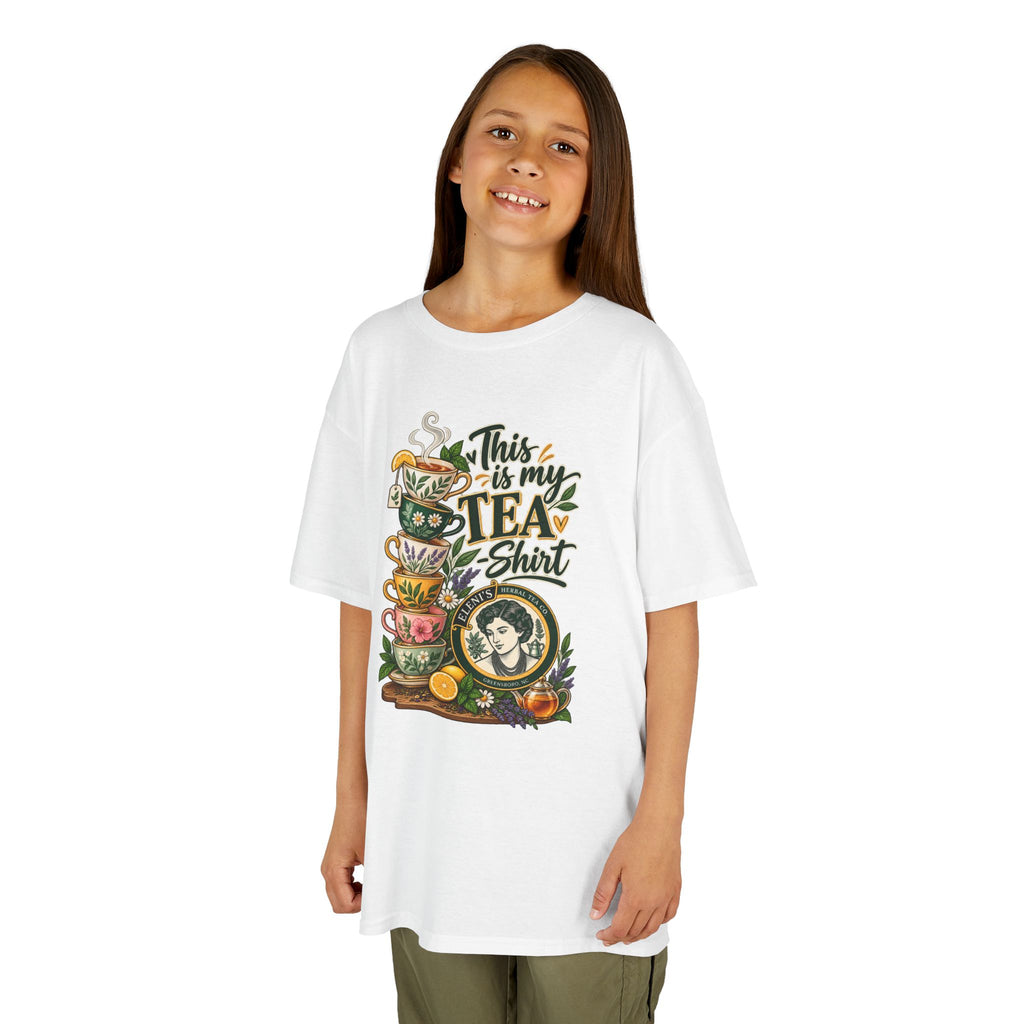 Kids Tee — "This is my Tea Shirt" Cute Stacked Teacups Kids T‑Shirt (Tea Lover Gift)