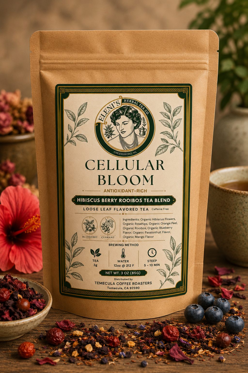 Cellular Bloom -Antioxidant-Rich Herbal Tea - Eleni's Herbal Tea Co.