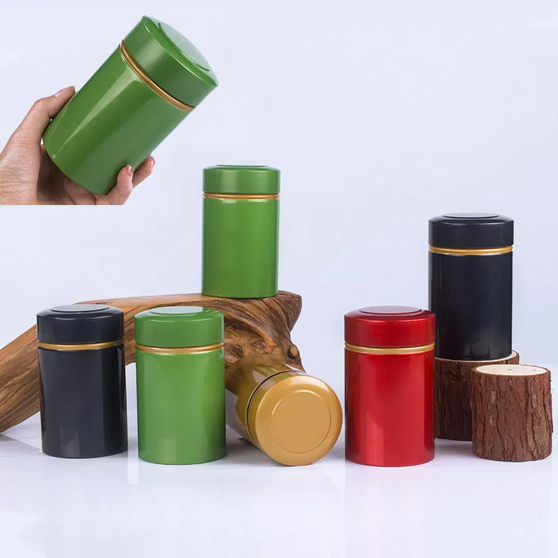 Portable Metal Tea Can, Tea Storage, Tin Containers for Loose Dry Tea Leaves, 50g/1.76oz