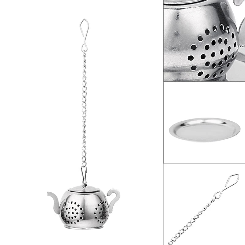 Tea Infuser Stainless Steel Tea Strainer Filter Cute Mini Teapot Shape Tea Ball Infuser Loose Leaf Herb Diffuser Tea Accessories