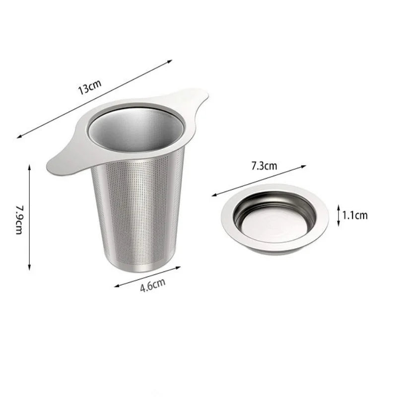 Tea Infuser Basket with Dual Handle - Fine Mesh Stainless Steel