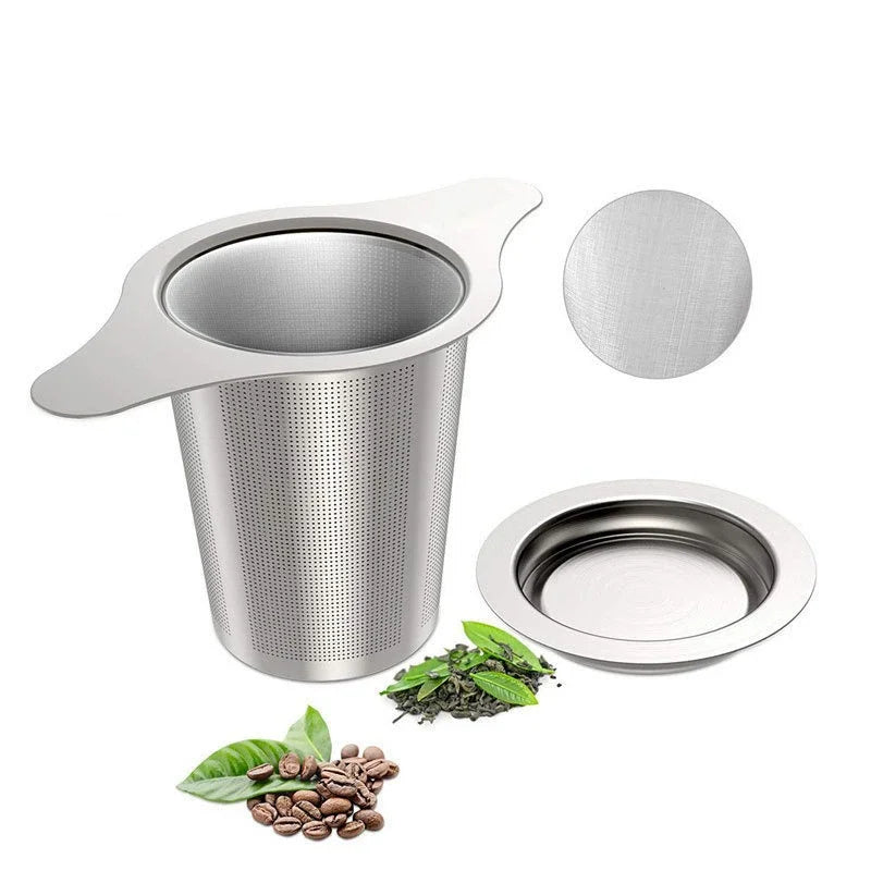 Tea Infuser Basket with Dual Handle - Fine Mesh Stainless Steel